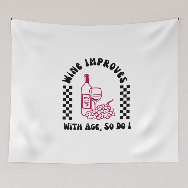 Item preview, Wine Improves with Age So Do I | Funny Wine Lover Birthday Shirt designed and sold by luckyhue.