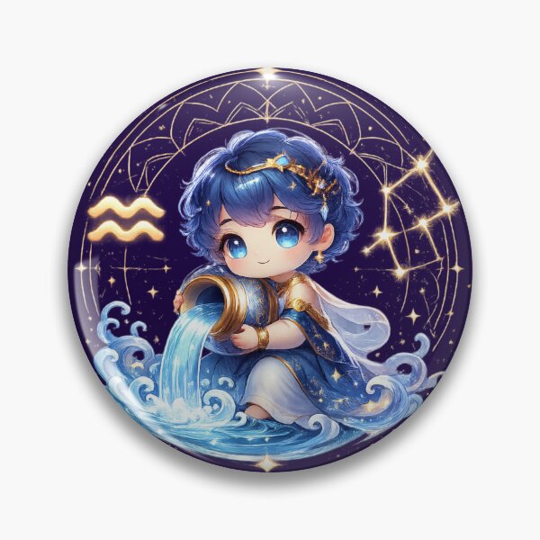 Item preview, NU Aquarius — Cute Celestial Zodiac Mascot designed and sold by NUFADE.
