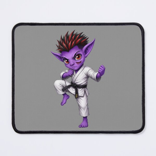 Item preview, Cute Purple Karate Monster with Red Hair designed and sold by mARTi.