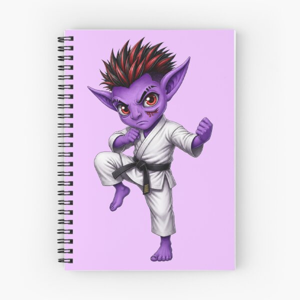 Item preview, Cute Purple Karate Monster with Red Hair designed and sold by mARTi.