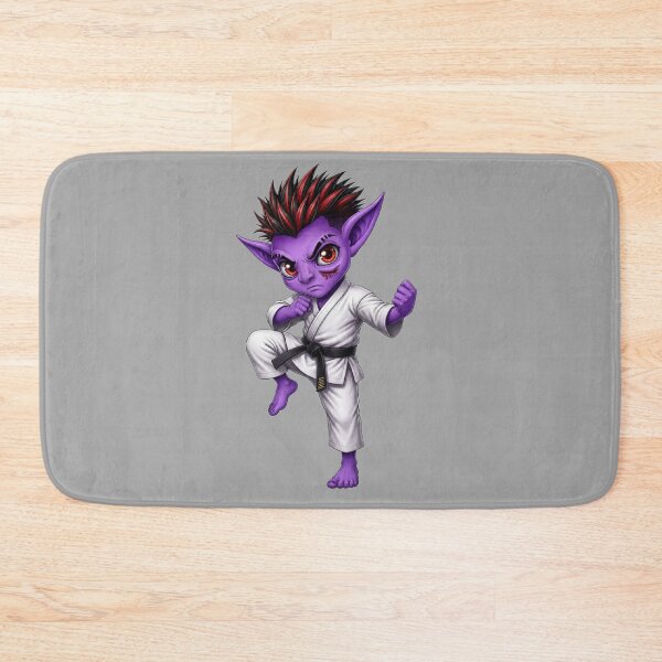 Item preview, Cute Purple Karate Monster with Red Hair designed and sold by mARTi.