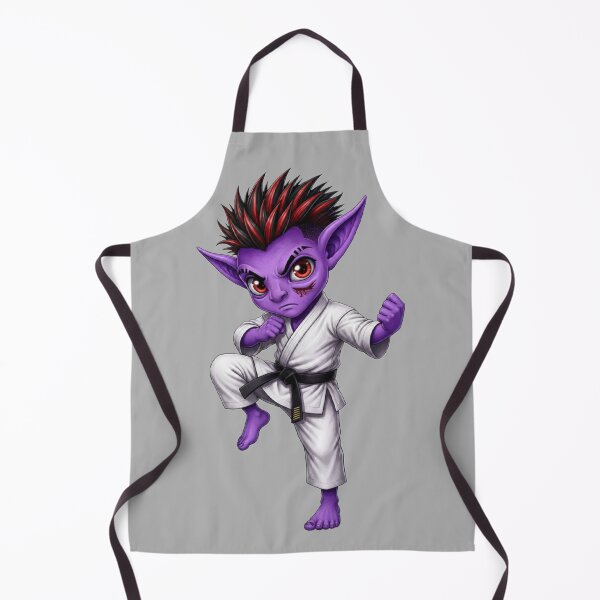 Item preview, Cute Purple Karate Monster with Red Hair designed and sold by mARTi.