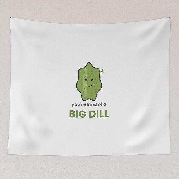 Item preview,  You're Kind Of A Big Dill Funny Pickle Pun Sticker designed and sold by QuirkyCartel.