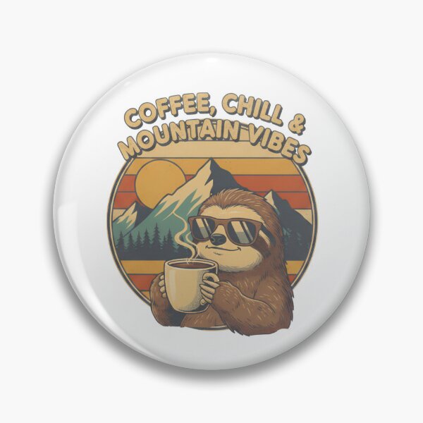 Artikelvorschau, Kaffee-Entspannung & Berg-Vibes Faultier Vintage-Kaffee-Liebhaber Wandern entworfen und verkauft von PT PROJECT.
