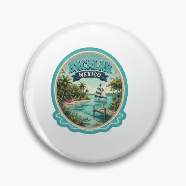 Item preview, Bacalar Mexico Lagoon Travel Sticker designed and sold by Imaginarium of Chaos falcon88 .
