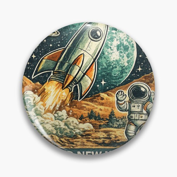 Item preview, Explore the Cosmos | Retro Space Travel Rocket | Vintage Sci-Fi Astronaut Sticker & T-Shirt designed and sold by shesam-Designs.