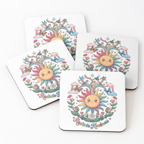 Item preview, Radiate Kindness - Rainbow Sun Pride Illustration designed and sold by DesignsCreative.