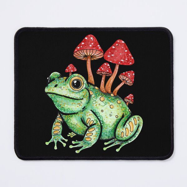 Item preview, Mushroom frog traditional art nature designed and sold by Laurenrae-art.