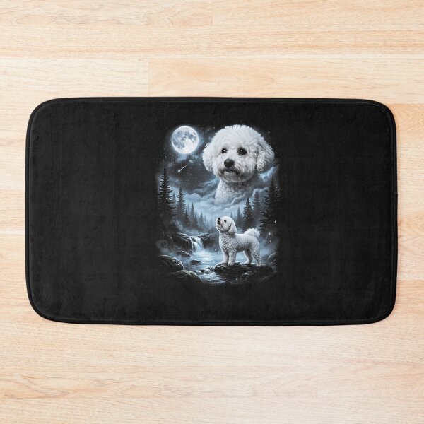 Item preview, Bichon Frise Howling to the Moon Retro 90's Dog designed and sold by FrankIsabel.