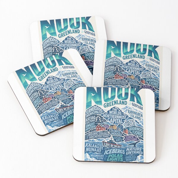 Item preview, Nuuk Greenland Sermersooq Arctic Capital Kalaallit Nunaat designed and sold by StampMyPassport.