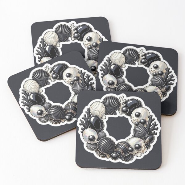 Item preview, Obsidian Seashells – Dark Botanical Collection designed and sold by Roberta Calabrese.