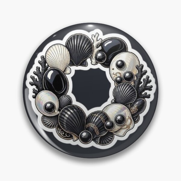 Item preview, Obsidian Seashells – Dark Botanical Collection designed and sold by Roberta Calabrese.