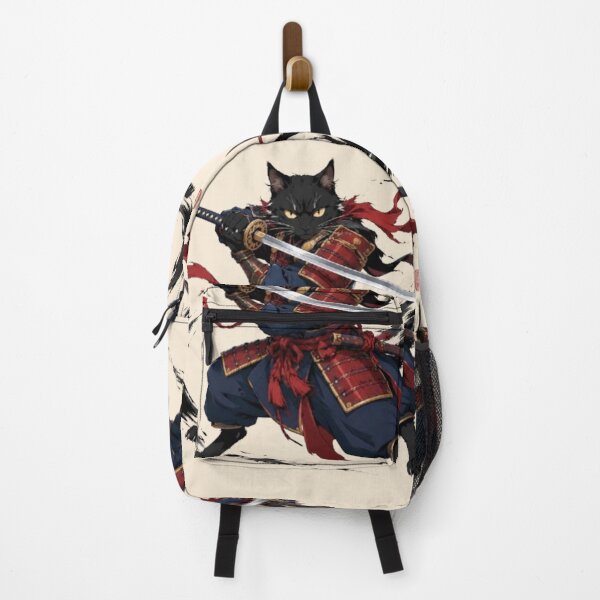Item preview, Neko Samurai Black Cat | Feline Warrior with Katana | Japanese Art designed and sold by Natalia-Vlad.