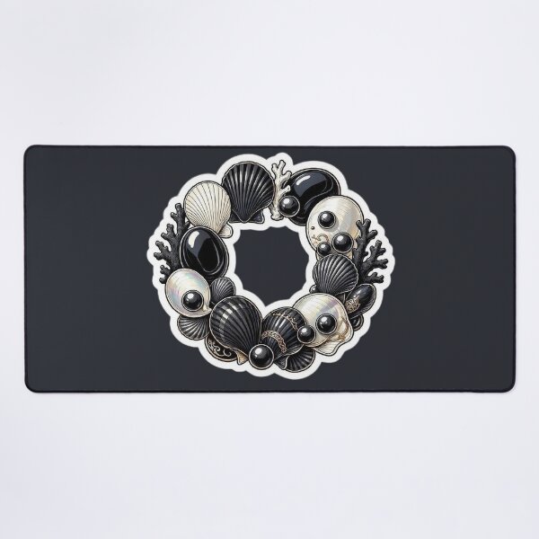 Item preview, Obsidian Seashells – Dark Botanical Collection designed and sold by Roberta Calabrese.