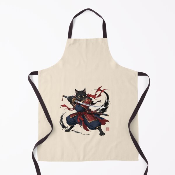 Item preview, Neko Samurai Black Cat | Feline Warrior with Katana | Japanese Art designed and sold by Natalia-Vlad.