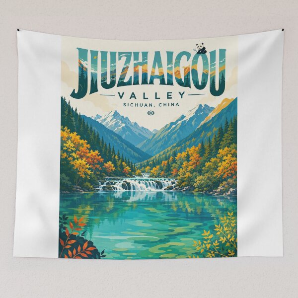 Item preview, Jiuzhaigou Valley Sichuan Minshan Mountains China Scenic Wonder designed and sold by StampMyPassport.