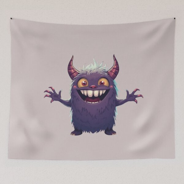 Item preview, Cute Purple Cartoon Halloween Monster  designed and sold by LMoonDesigns.