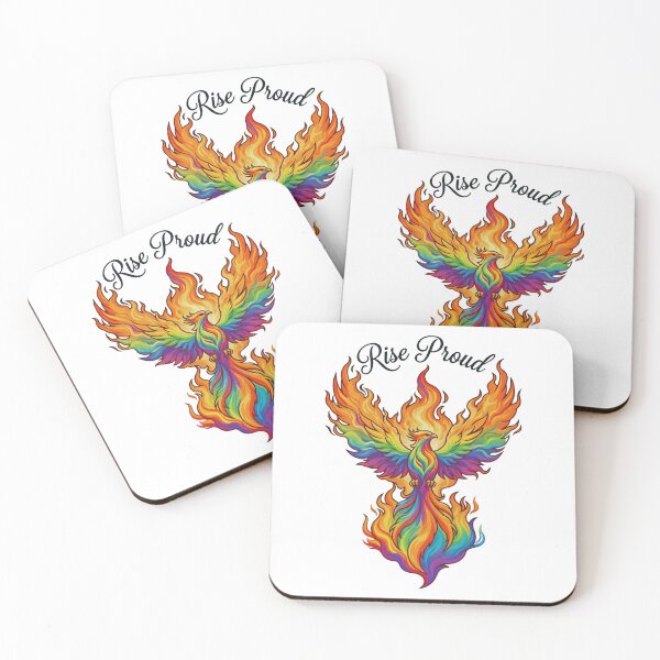 Item preview, Rise Proud - Rainbow Phoenix Pride Illustration designed and sold by DesignsCreative.