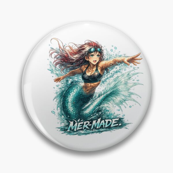 Item preview, Anime Mermaid Swimming Fantasy Art - Mer-Made Design designed and sold by Selene Studio.