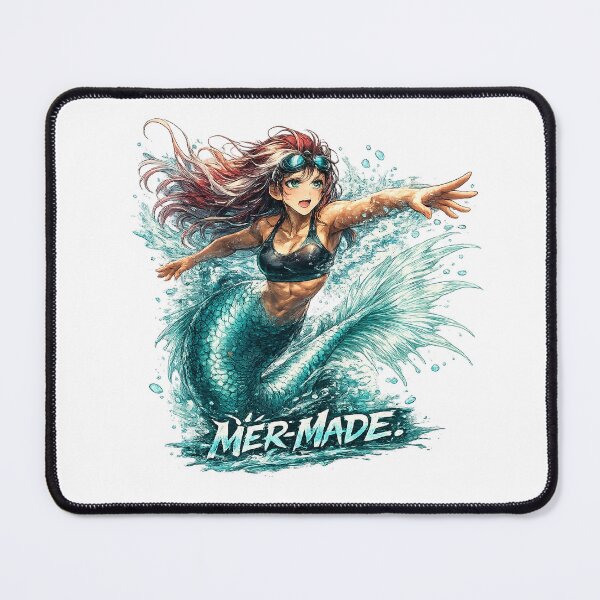 Item preview, Anime Mermaid Swimming Fantasy Art - Mer-Made Design designed and sold by Selene Studio.