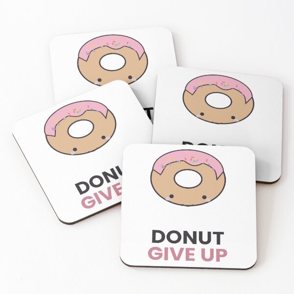 Item preview, Donut Give Up Funny Motivational Pun Sticker designed and sold by QuirkyCartel.