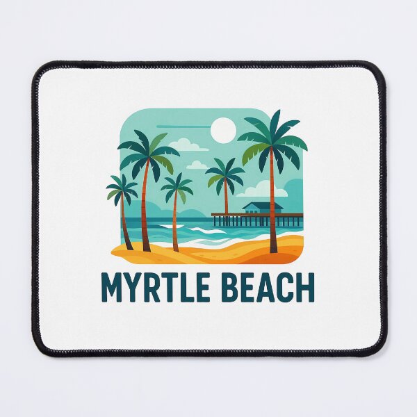 Item preview, Myrtle Beach South Carolina Souvenir - Ocean Pier & Palm Trees Art designed and sold by OzzFrequency.