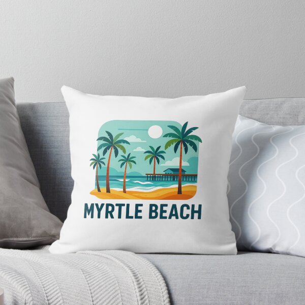 Item preview, Myrtle Beach South Carolina Souvenir - Ocean Pier & Palm Trees Art designed and sold by OzzFrequency.