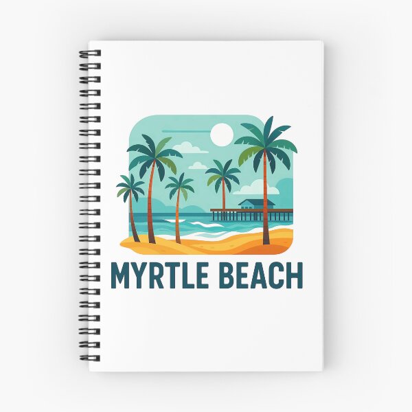 Item preview, Myrtle Beach South Carolina Souvenir - Ocean Pier & Palm Trees Art designed and sold by OzzFrequency.