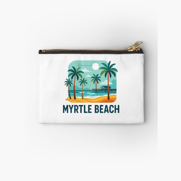Item preview, Myrtle Beach South Carolina Souvenir - Ocean Pier & Palm Trees Art designed and sold by OzzFrequency.
