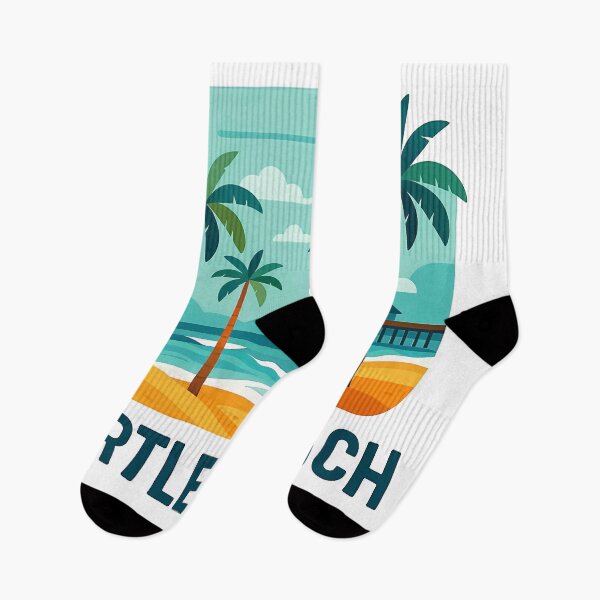 Item preview, Myrtle Beach South Carolina Souvenir - Ocean Pier & Palm Trees Art designed and sold by OzzFrequency.