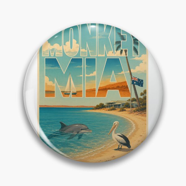 Item preview, Monkey Mia Shark Bay Western Australia Dolphin Coast designed and sold by StampMyPassport.
