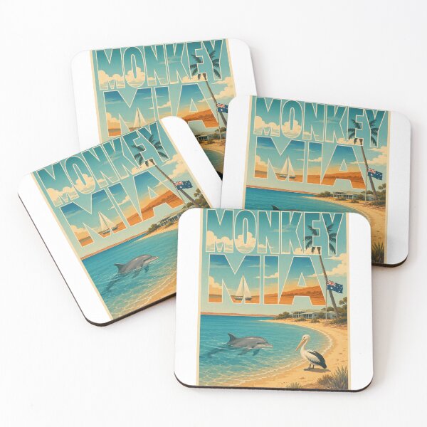 Item preview, Monkey Mia Shark Bay Western Australia Dolphin Coast designed and sold by StampMyPassport.