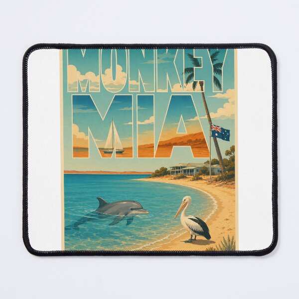 Item preview, Monkey Mia Shark Bay Western Australia Dolphin Coast designed and sold by StampMyPassport.