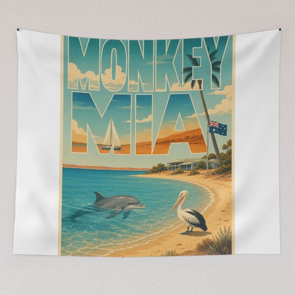 Item preview, Monkey Mia Shark Bay Western Australia Dolphin Coast designed and sold by StampMyPassport.