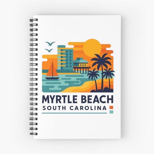 Item preview, Myrtle Beach South Carolina Souvenir - Ocean Pier & Palm Trees Art designed and sold by OzzFrequency.