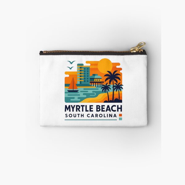 Item preview, Myrtle Beach South Carolina Souvenir - Ocean Pier & Palm Trees Art designed and sold by OzzFrequency.