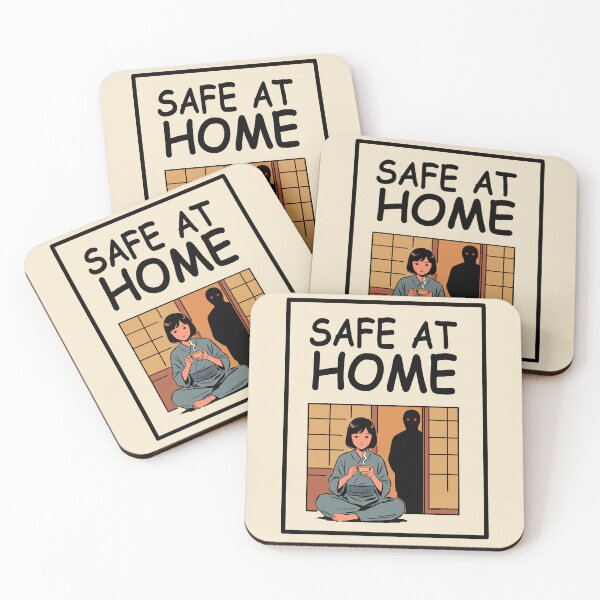 Item preview, Safe At Home Retro Horror designed and sold by SakuraHaven.
