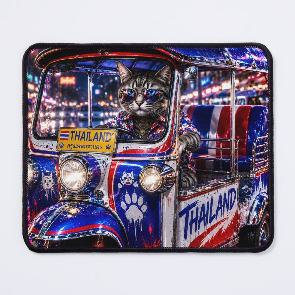 Item preview, Thailand Tuk Tuk Cat – Classic Bangkok Night Ride designed and sold by Neon Riot Studio.