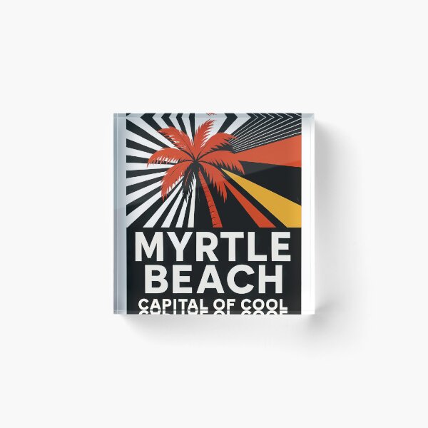 Item preview, Myrtle Beach South Carolina Souvenir - Ocean Pier & Palm Trees Art designed and sold by OzzFrequency.