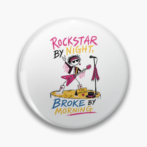 Item preview, Rockstar by Night Broke by Morning T-Shirt | Funny Rock Music Guitarist Gift for Musicians designed and sold by Popstudio85.
