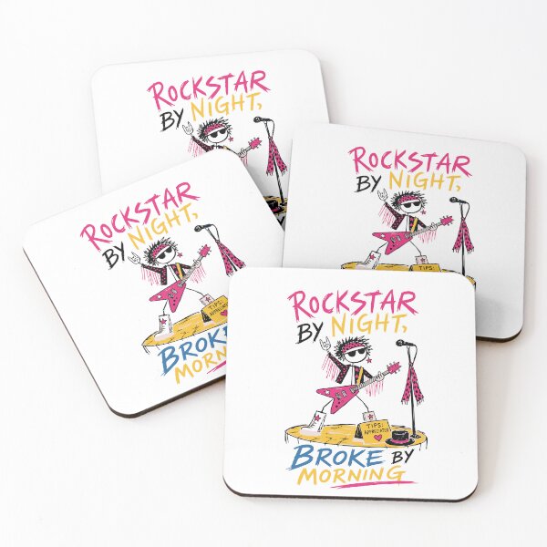 Item preview, Rockstar by Night Broke by Morning T-Shirt | Funny Rock Music Guitarist Gift for Musicians designed and sold by Popstudio85.