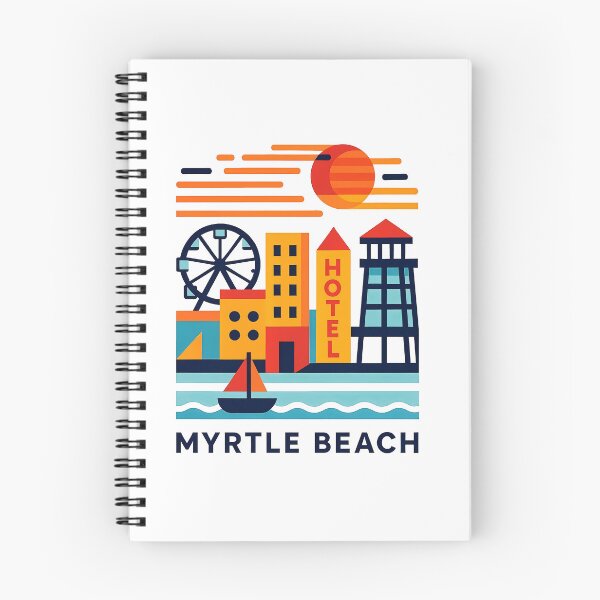 Item preview, Myrtle Beach South Carolina Souvenir - Ocean Pier & Palm Trees Art designed and sold by OzzFrequency.