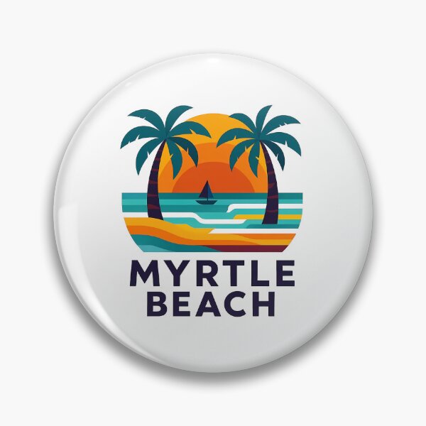 Item preview, Myrtle Beach South Carolina Souvenir - Ocean Pier & Palm Trees Art designed and sold by OzzFrequency.