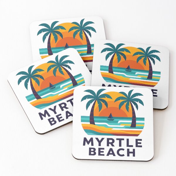 Item preview, Myrtle Beach South Carolina Souvenir - Ocean Pier & Palm Trees Art designed and sold by OzzFrequency.