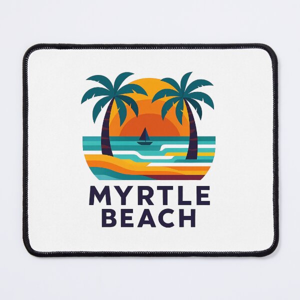 Item preview, Myrtle Beach South Carolina Souvenir - Ocean Pier & Palm Trees Art designed and sold by OzzFrequency.