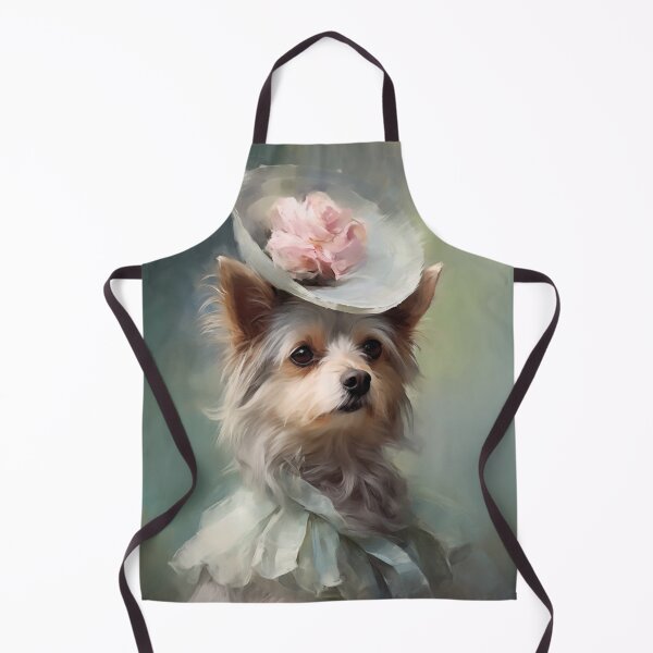 Item preview, Impressionist Yorkshire Terrier Lady with Flower Hat designed and sold by AniDragonfly.