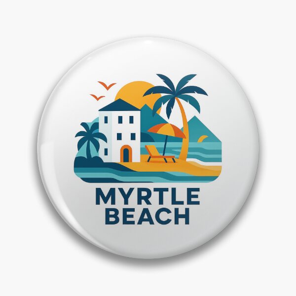 Item preview, Myrtle Beach South Carolina Souvenir - Ocean Pier & Palm Trees Art designed and sold by OzzFrequency.