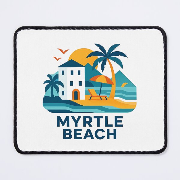 Item preview, Myrtle Beach South Carolina Souvenir - Ocean Pier & Palm Trees Art designed and sold by OzzFrequency.