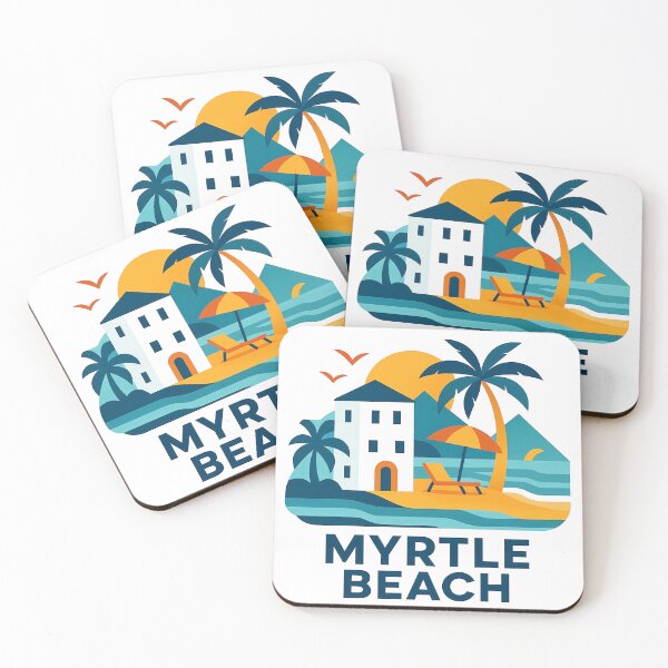 Item preview, Myrtle Beach South Carolina Souvenir - Ocean Pier & Palm Trees Art designed and sold by OzzFrequency.