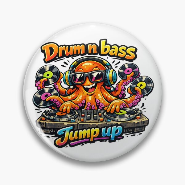 Item preview, Drum and Bass Octopus DJ Jump Up designed and sold by  ZenRave Designs.